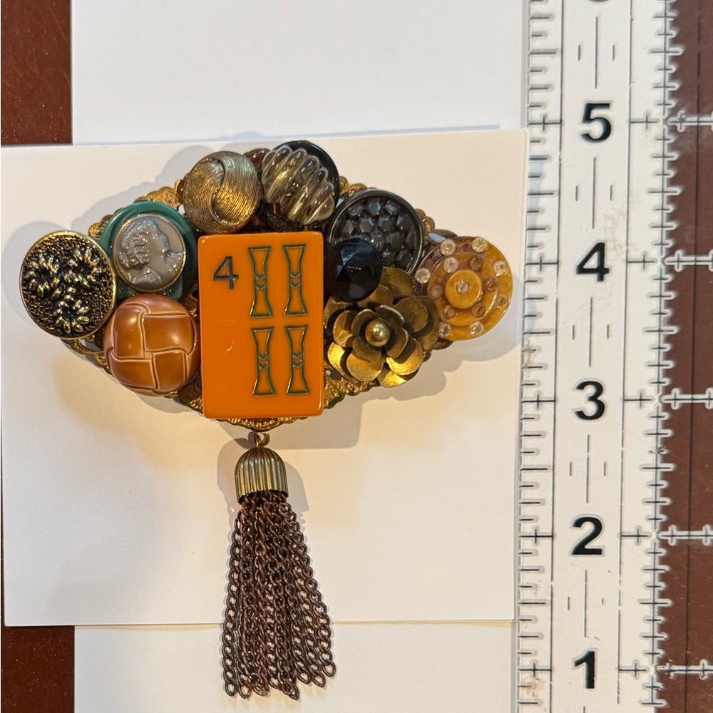 Vintage Style Brooch with Tassel